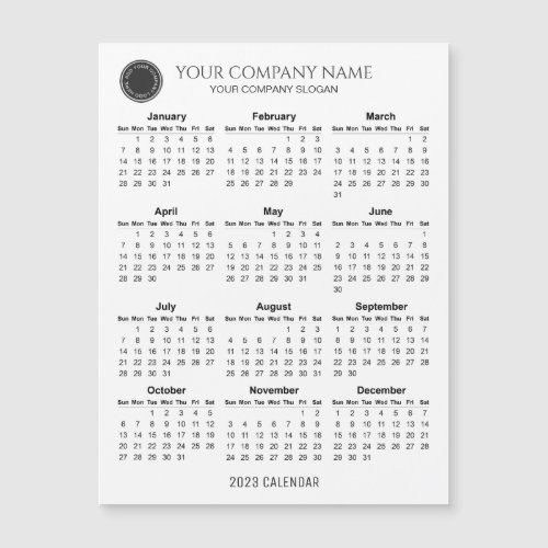 Make Your Own 2024 Company Calendar Magnetic Card