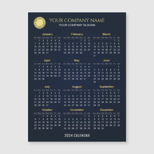 Make Your Own 2024 Company Calendar Magnetic Card