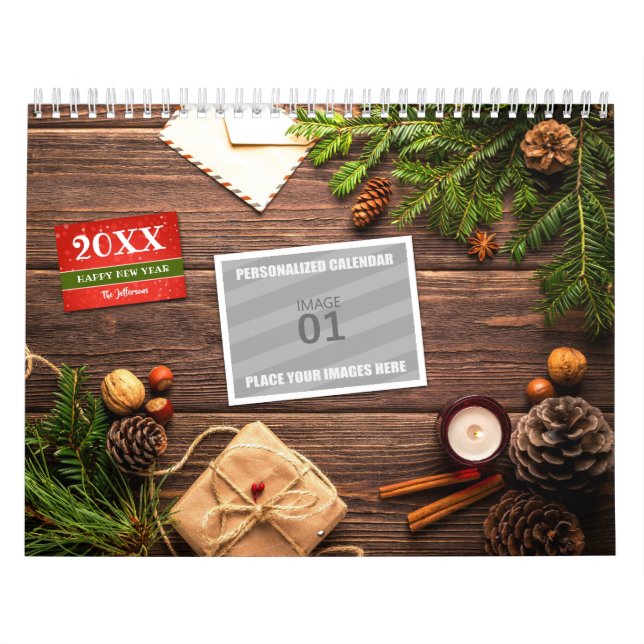 Make Your Own 2024 Family Photo Holiday Picture Calendar (Cover)