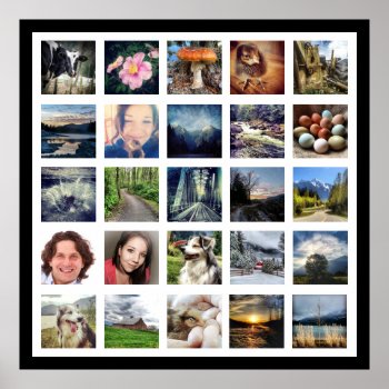 Make Your Own 25 Photo Gallery Style Poster by PartyHearty at Zazzle