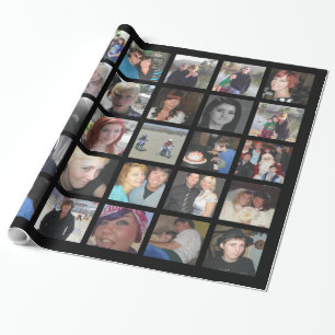 Make Your Own 30 Picture Instagram Photo Collage Wrapping Paper
