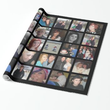 Make Your Own 30 Picture Instagram Photo Collage Wrapping Paper by StarStruckDezigns at Zazzle