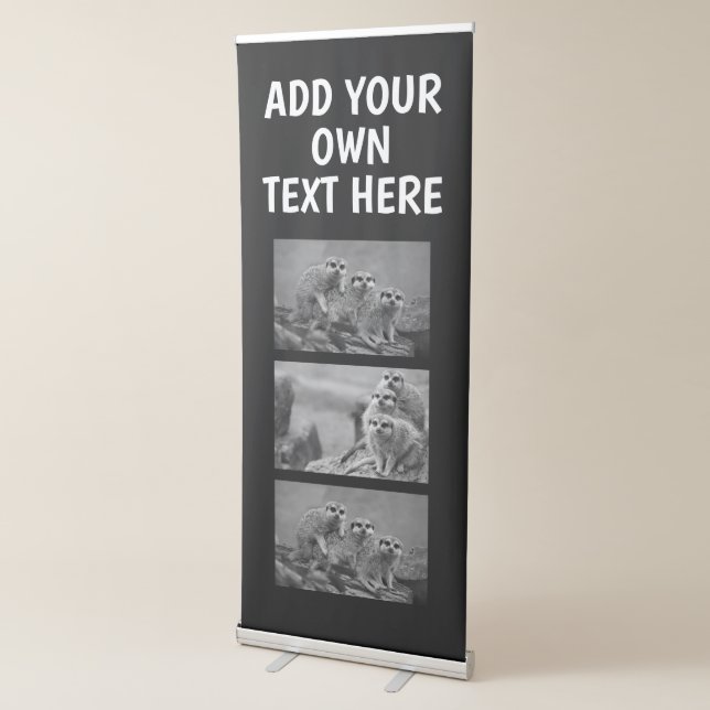Make Your Own 3 Photo Rectractable Banner Black (3/4)