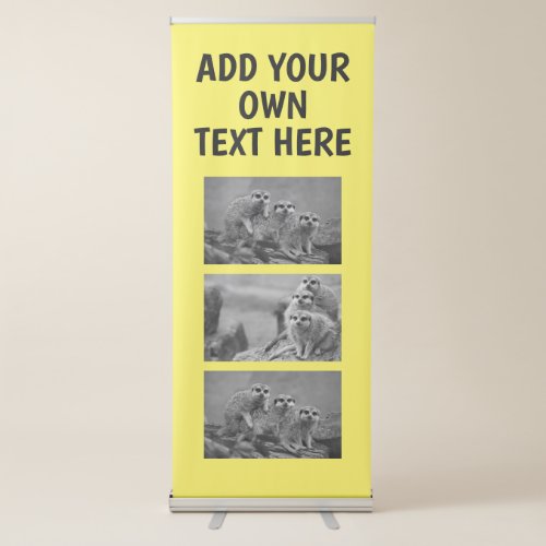 Make Your Own 3 Photo Rectractable Banner Yellow