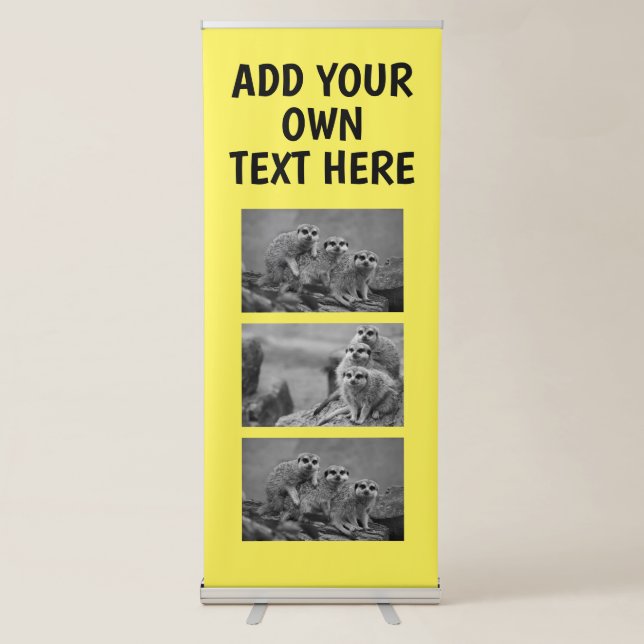 Make Your Own 3 Photo Rectractable Banner Yellow (Front)