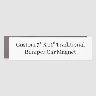Make Your Own 3" X 11" Traditional Bumper Car Magnet