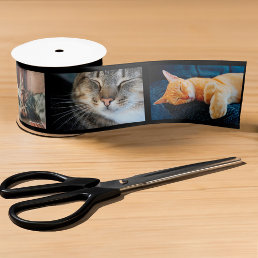 Make Your Own 6 Photo Film Strip Collage on Black Satin Ribbon