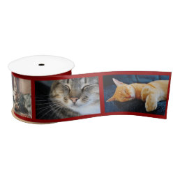 Make Your Own 6 Photo Film Strip Collage on Red Satin Ribbon