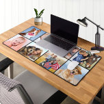 Make Your Own 8 Photo Collage Custom  Desk Mat<br><div class="desc">This desk mat features a customizable photo collage perfect for showcasing your favorite picture of family, pets, friends or grandparents. The modern and cute design is ideal for dog lovers, family, and friends, or anyone looking for a fun desk accessory. It's a great addition to any office space and can...</div>