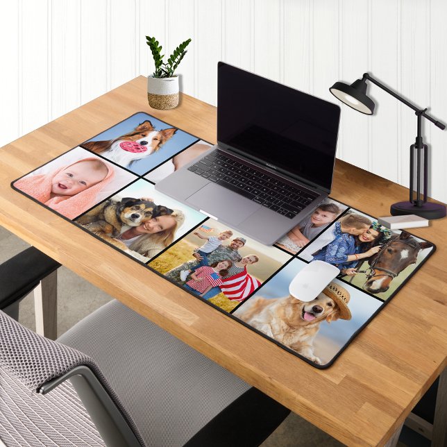 Make Your Own 8 Photo Collage Custom  Desk Mat (Creator Uploaded)