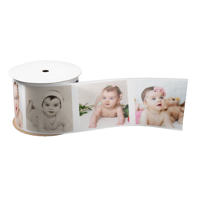 Make Your Own 8 Photo Personalized Satin Ribbon (Spool)