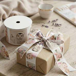 Make Your Own 8 Photo Personalized Satin Ribbon