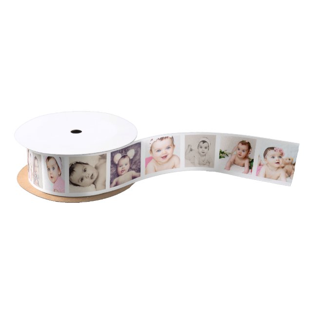 Make Your Own 8 Photo Personalized Satin Ribbon (Spool)