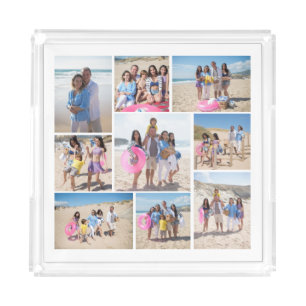 Make Your Own 9 Photo Collage Personalized Acrylic Tray