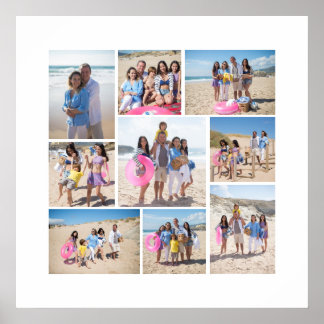 Make Your Own 9 Photo Collage Personalized Poster