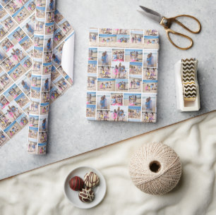 Make Your Own 9 Photo Collage Personalized Wrapping Paper