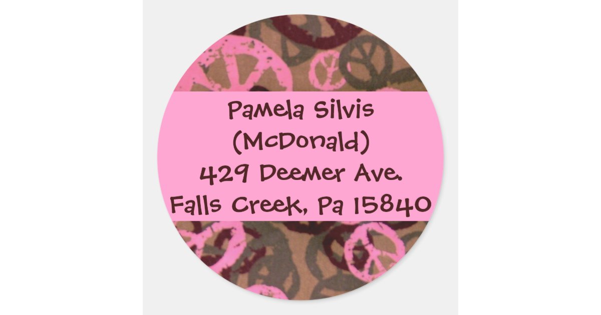 Make Your Own Address Labels! Classic Round Sticker Zazzle