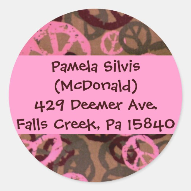Make Your Own Address Labels! Classic Round Sticker (Front)