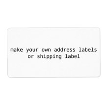 make your own address labels , return address, shi