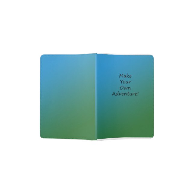 Make Your Own Adventure Blue Green Passport Holder (Opened)
