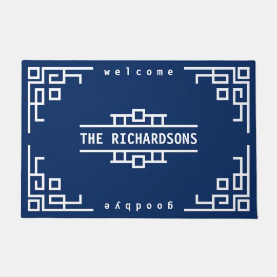 Make Your Own Art Deco Retro Geometric Border Doormat