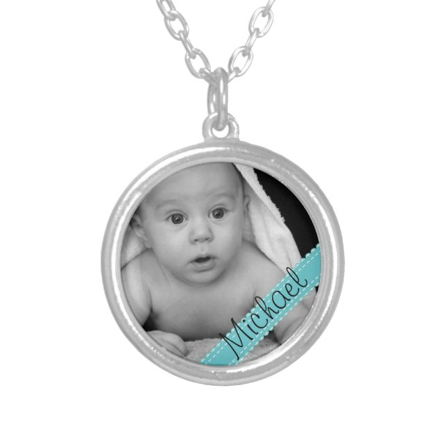 Make Your Own Baby Photo Name Mommy Necklace (Front)