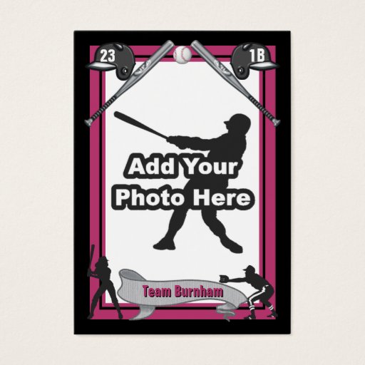 Customizable Make Your Own Baseball Card Business Card Templates