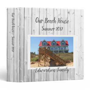 Make your own beach summer house own photo 3 ring binder