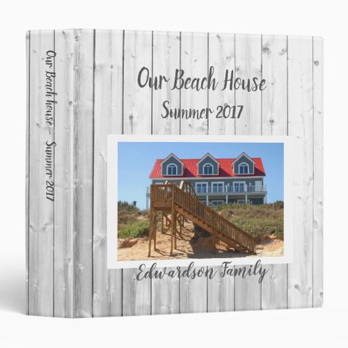 Make your own beach summer house own photo 3 ring binder