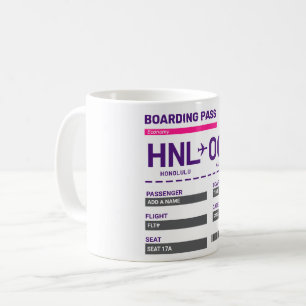 Make Your Own Boarding Pass Mug