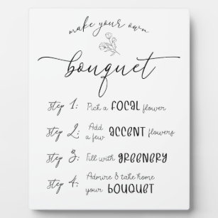 Make Your Own Bouquet Bar Plaque