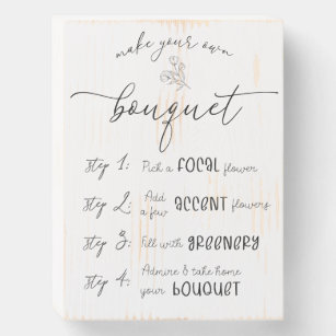 Make Your Own Bouquet Bar Wooden Box Sign