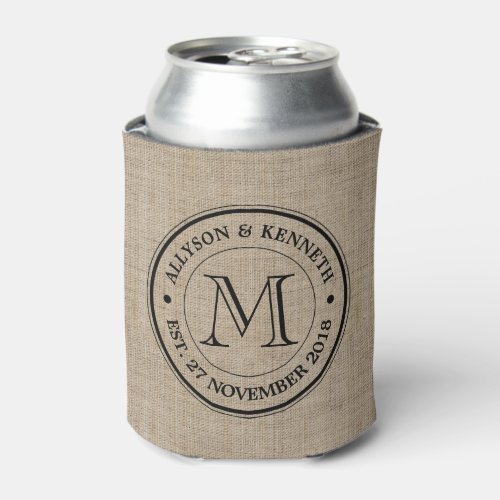 Make Your Own Burlap Retro Logo Monogram Can Cooler Make Your Own Burlap Retro Logo Monogram Can Cooler