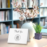 Make Your Own Business Logo Thank Yous Thank You Card<br><div class="desc">Business thank you cards with a logo template you can easily swap out with your own business logo, photo, or graphic. Includes inside message of thanks you can customize online and outside text along with a logo template on the back of the card you can also make use of or...</div>