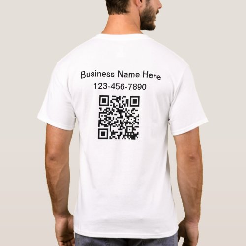 Make Your Own Business QR Code Work Shirts