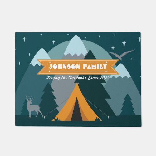 Make Your Own Camping Mountain Outdoor Adventure Doormat