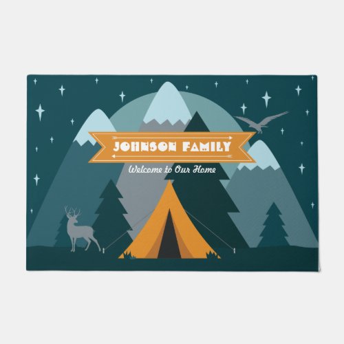 Make Your Own Camping Mountain Outdoor Adventure Doormat