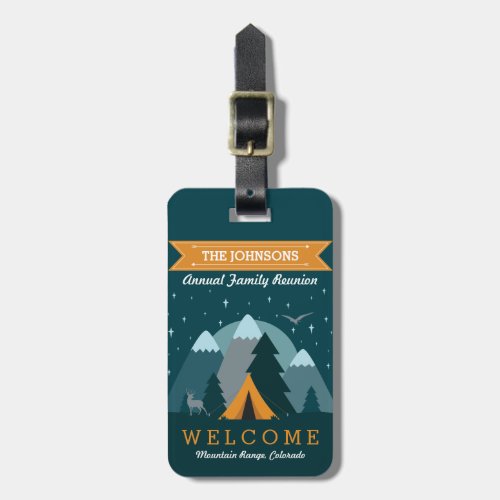 Make Your Own Camping Mountain Outdoor Adventure Luggage Tag