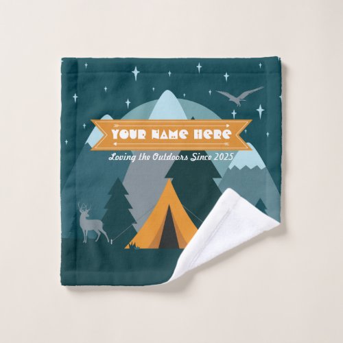 Make Your Own Camping Mountain Outdoor Adventure Wash Cloth