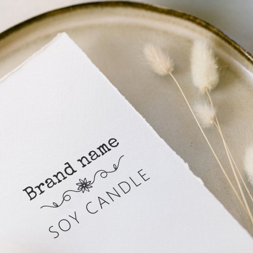 Make Your Own Candle Brand Name Flower Self_inking Stamp