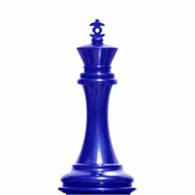 Make your own chess set Blue King Statuette (Front)
