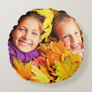 Make Your Own Child's Fall Photo  Round Pillow
