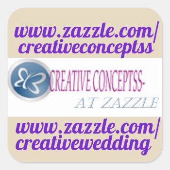 Make Your Own Chocolate Mini Labels/ghira Square Square Sticker by CREATIVEPARTYSTUFF at Zazzle