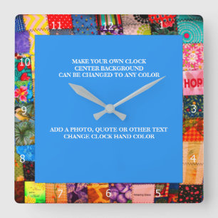 MAKE YOUR OWN CLOCK* SQUARE WALL CLOCK