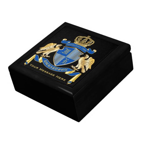 Make Your Own Coat of Arms Blue Gold Eagle Emblem Gift Box