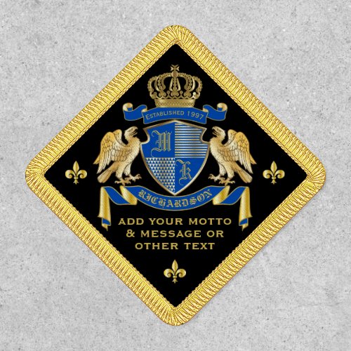 Make Your Own Coat of Arms Blue Gold Eagle Emblem Patch