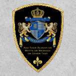 Make Your Own Coat Of Arms Blue Gold Lion Emblem Patch at Zazzle