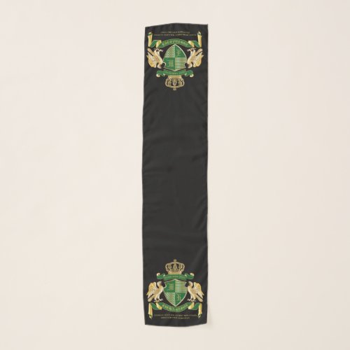 Make Your Own Coat of Arms Green Gold Eagle Emblem Scarf