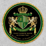 Make Your Own Coat Of Arms Green Gold Lion Emblem Patch at Zazzle
