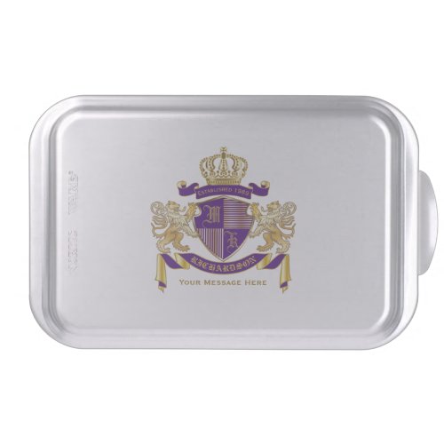 Make Your Own Coat of Arms Monogram Crown Emblem Cake Pan